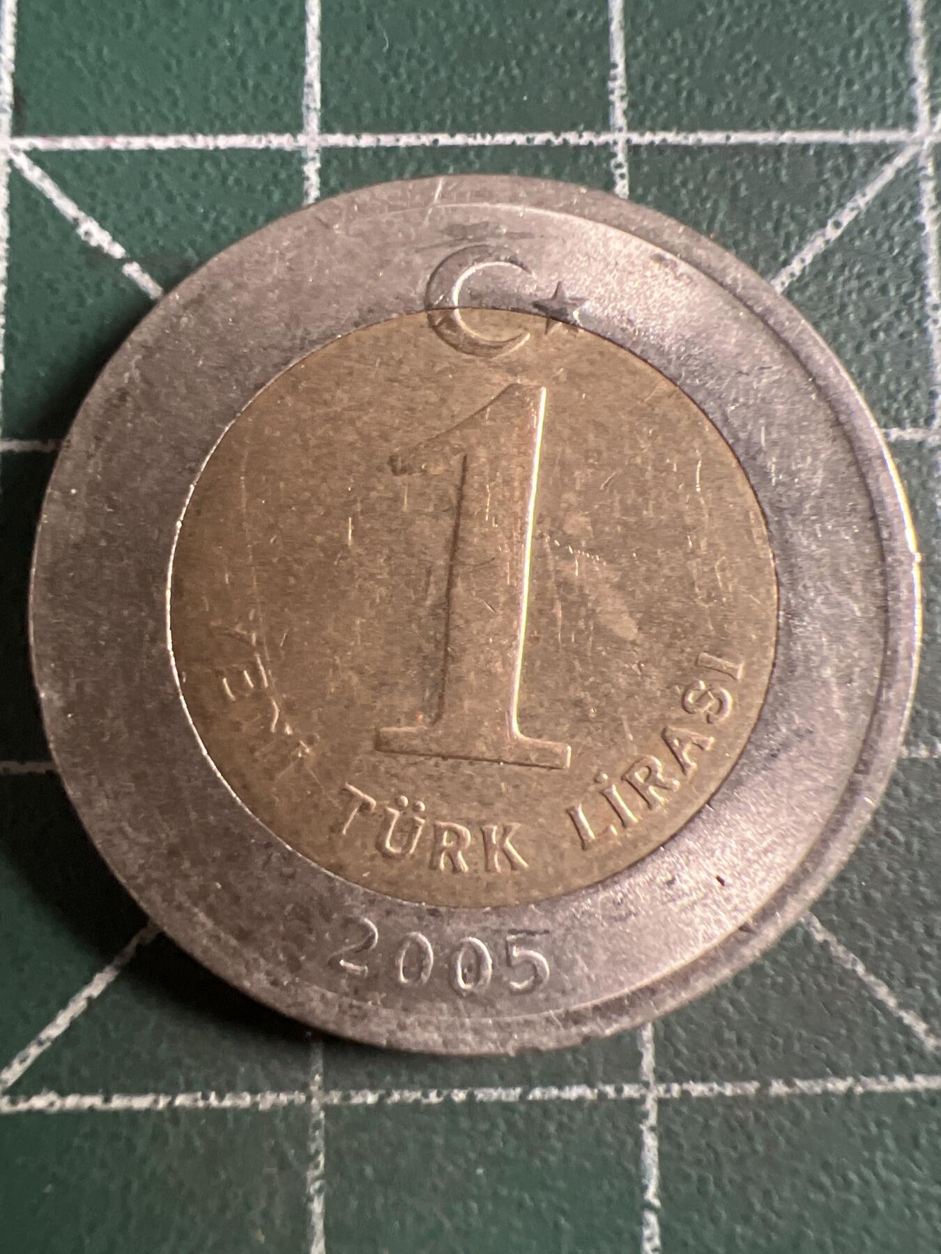 第638期 硬币专场 （无押金，捡漏，全场50包邮，偏远地区除外，接收代拍业务，本店十天发一次货） 土耳其1里拉 双色币