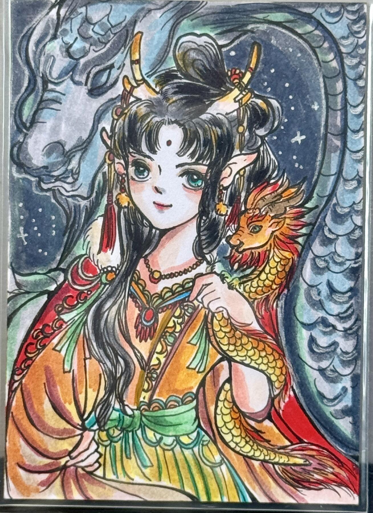 白泽拍卖卡牌专场第4期（六月精阳） 2024 含颖手绘卡 小龙女 卡夹封装