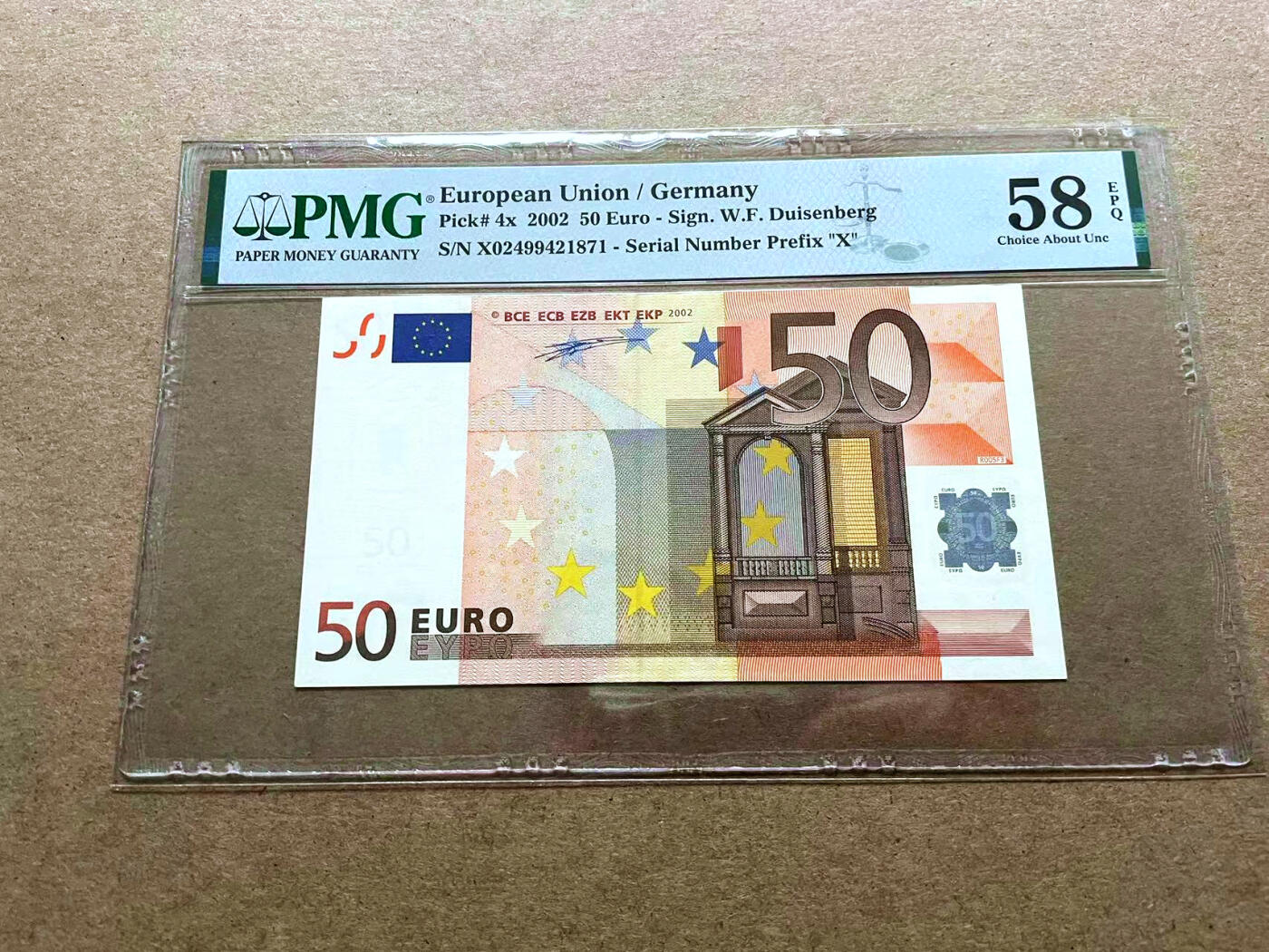 【Blue Auction】✨世界纸币精拍第498期【精】 欧盟 2002年50欧元 PMG58EPQ 