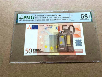 【Blue Auction】✨世界纸币精拍第498期【精】 欧盟 2002年50欧元 PMG58EPQ 