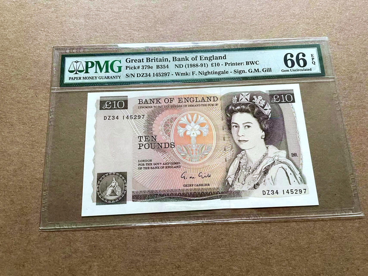 【Blue Auction】✨世界纸币精拍第498期【精】 英国 D序列 1988-91年10镑 PMG66EPQ 
