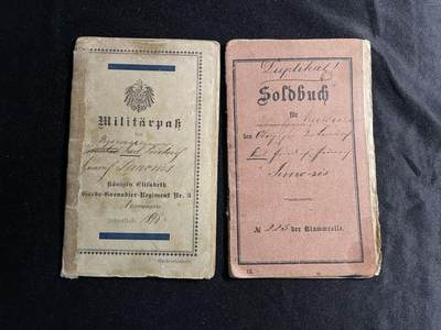 戎马世界章牌大赏第72期，德国专场 - 伊丽莎白女王团禁卫军的士兵证和服役证 获得二铁 汉萨十字 黑伤