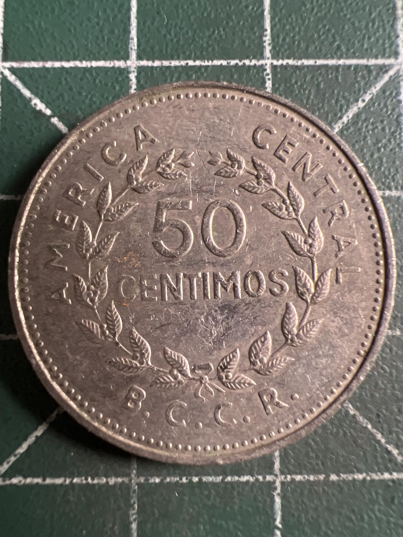 第658期 硬币场 （无押金，捡漏，全场50包邮，偏远地区除外，接收代拍业务，本店十天发一次货） 哥斯达黎加50分 1978年