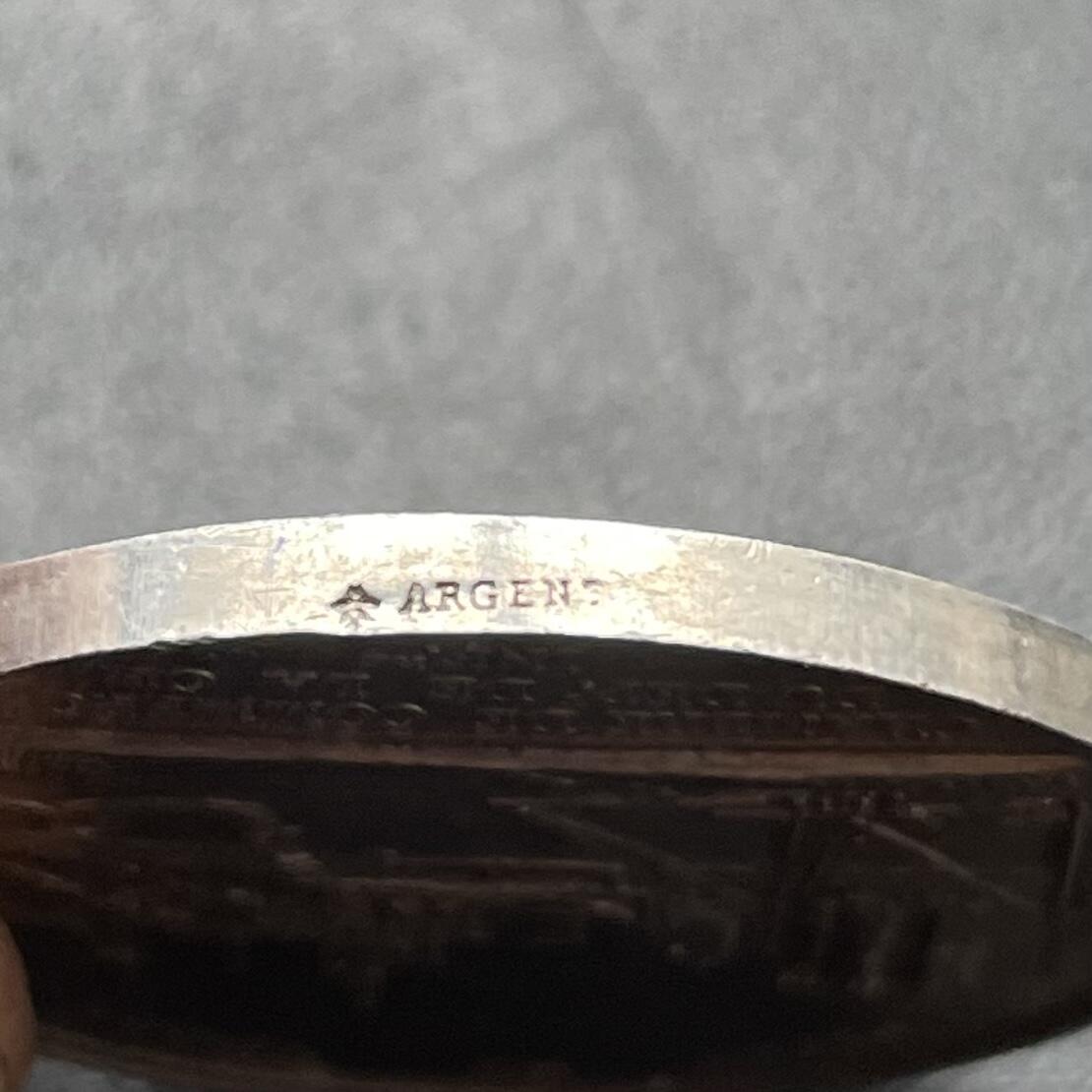「木头集藏」章牌专场-第43期 法国拉罗谢尔商会银章  直径：32.5 mm，17.1 g，边铭：蜜蜂 ARGENT  （1860-1879年）