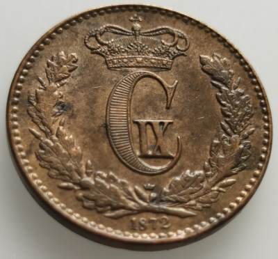 老藏家北欧特别场20240626（中拍皆有赠品），每周两拍，可寄存，周日统一发货 - 美品丹麦1872年1斯科林铜币