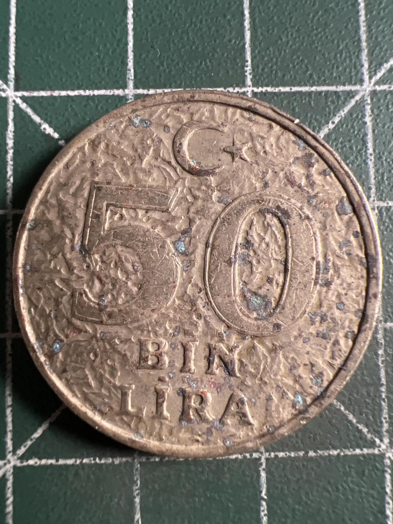 第638期 硬币专场 （无押金，捡漏，全场50包邮，偏远地区除外，接收代拍业务，本店十天发一次货） 土耳其50Bin里拉