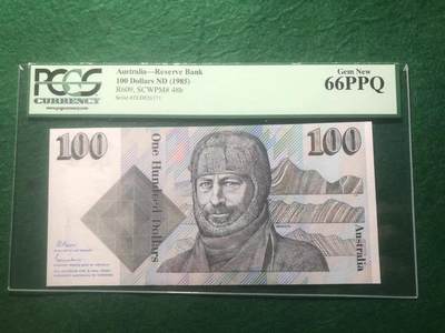 《外钞收藏家》第三百八十四期 - 1985年澳大利亚100元 PCGS66分 毛线帽