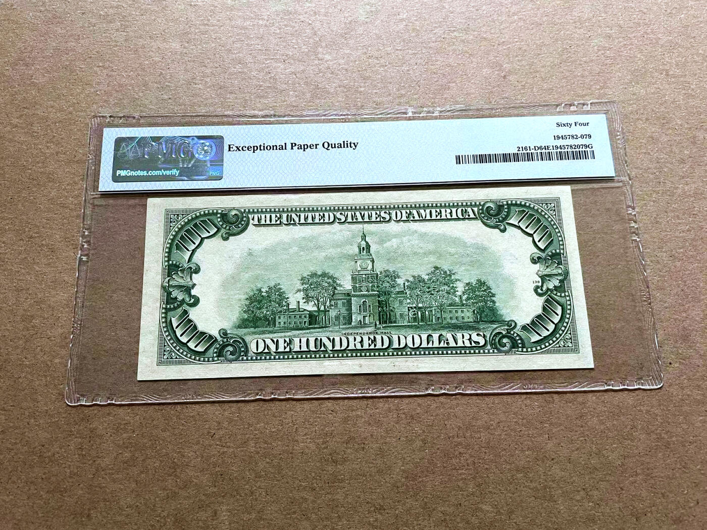 【Blue Auction】✨世界纸币精拍第498期【精】 美国 1950年100美金 PMG64EPQ 