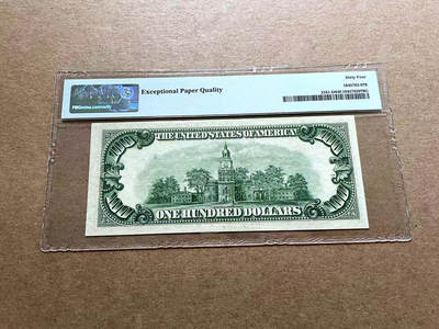 【Blue Auction】✨世界纸币精拍第498期【精】 美国 1950年100美金 PMG64EPQ 