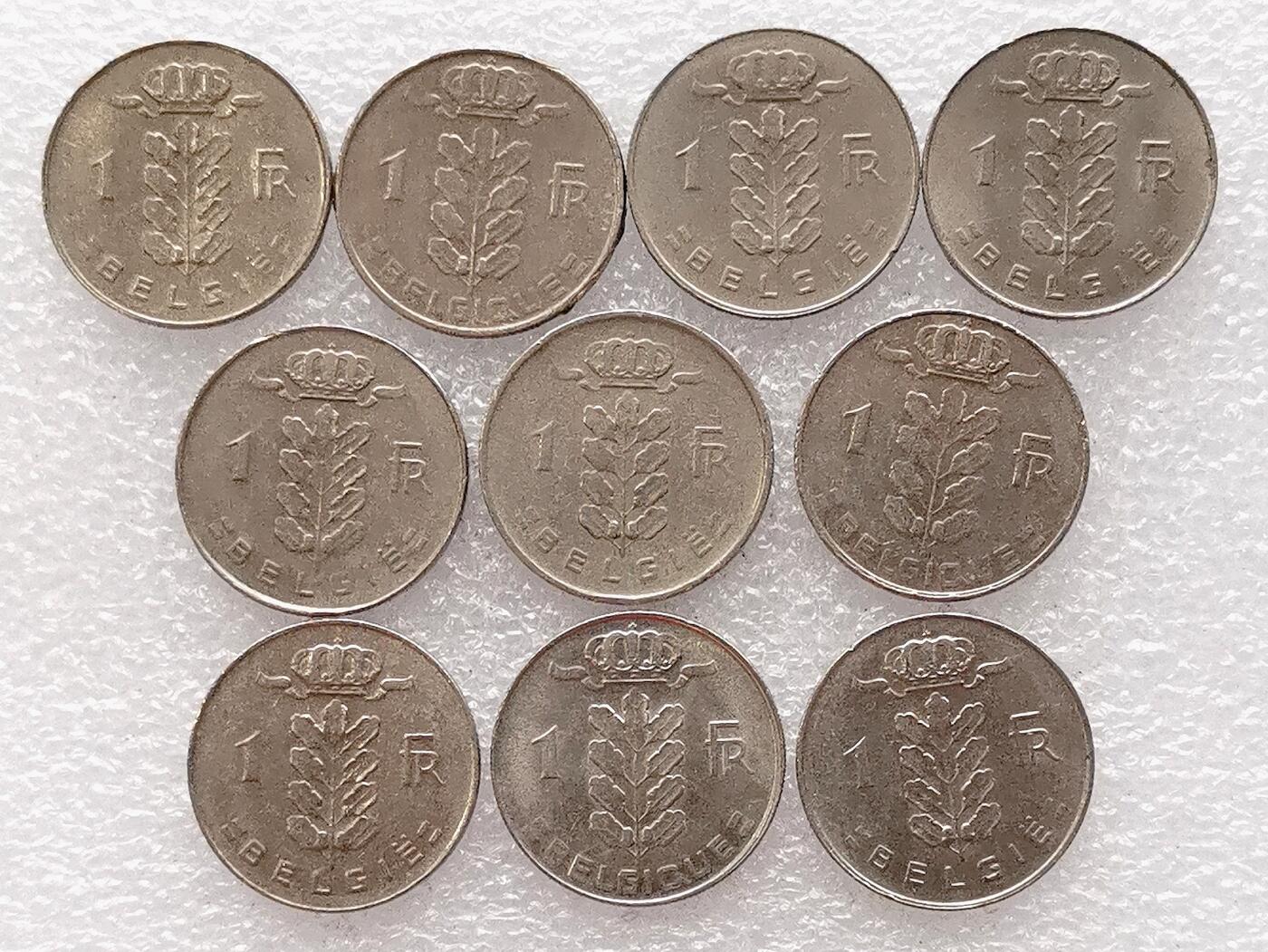 第一海外回流一元起拍收藏 散币专场 第99期 比利时1法郎 10枚