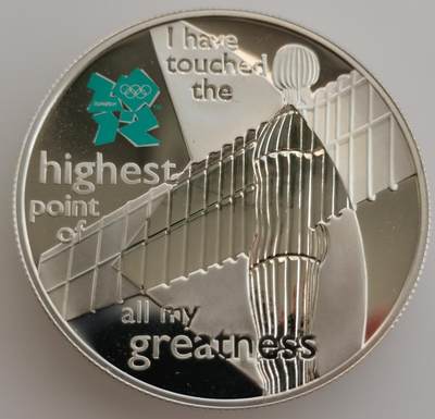 外国银币大银币月末专场20240630（中拍皆有赠品），全场包邮（西藏、新疆、港澳台及海外邮费另议），周一统一发货 - 英国2009年5英镑精制奥运会纪念大银币,28克，925银币，纯银价180元