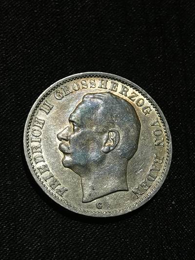 臻藏泉阁国内外钱币 - 德国巴登3马克银币