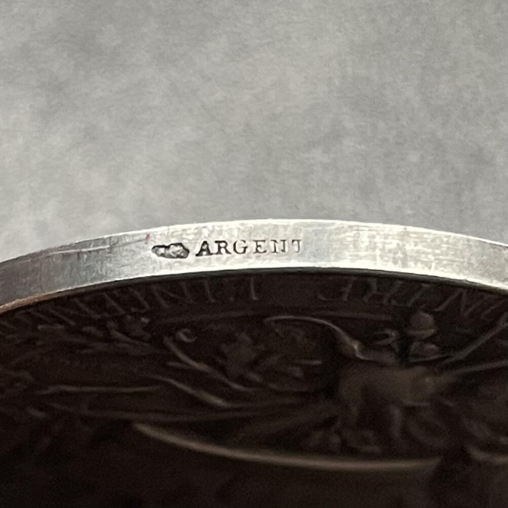 「木头集藏」章牌专场-第43期 法国城市火灾保险银章  直径：36 mm，21.8g，边铭：丰饶角 ARGENT，少见银章，品相不错。
