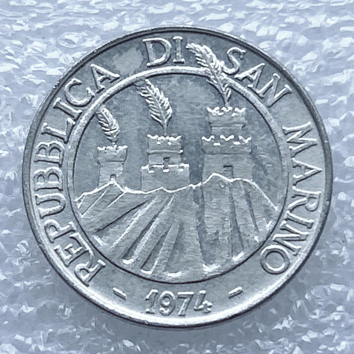 海外回流1元起拍小铺 各国钱币散币场 第13期 圣马力诺1974年10里拉蜜蜂FAO纪念铝币