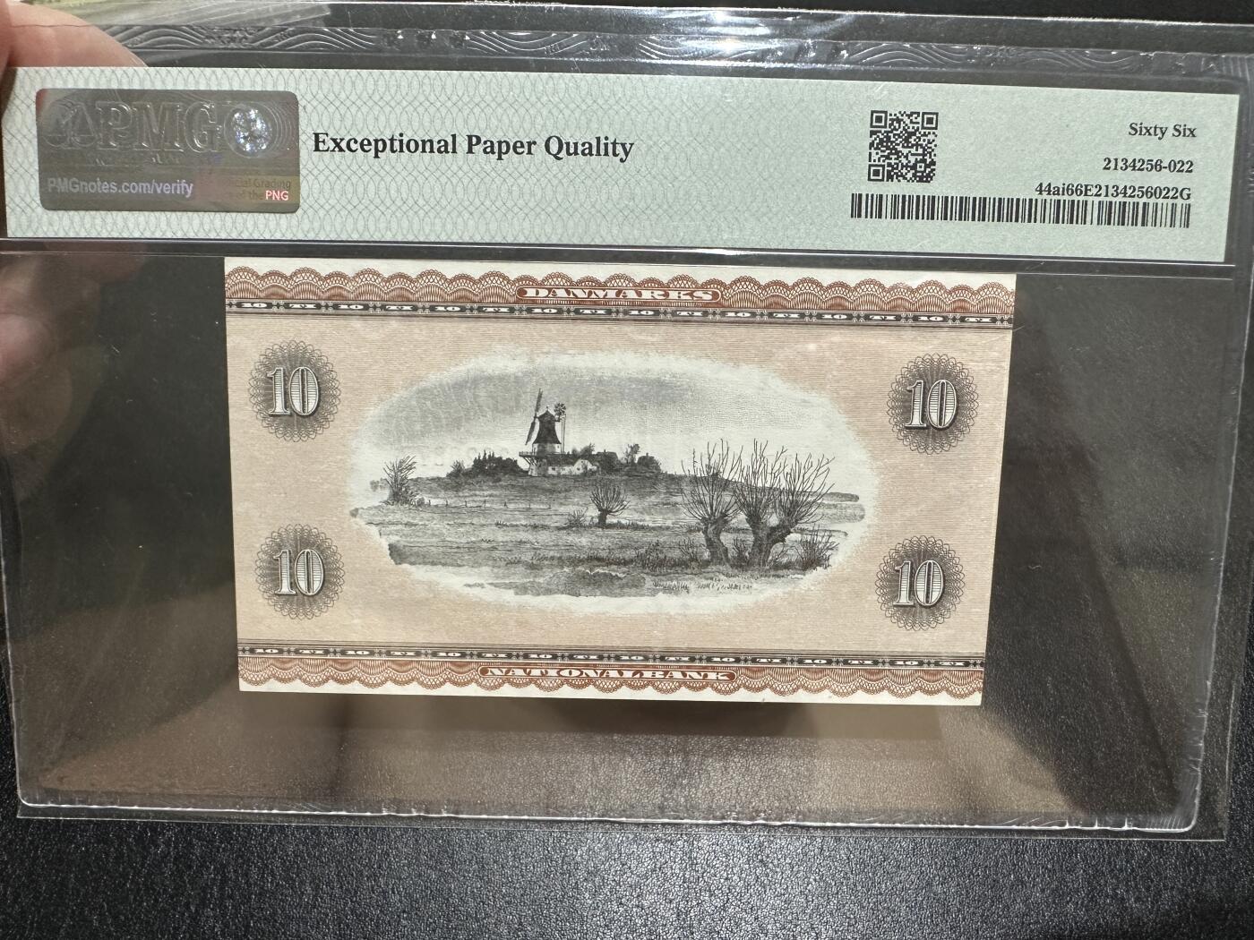 《外钞收藏家》第三百八十五期 1974年丹麦10克朗 PMG66