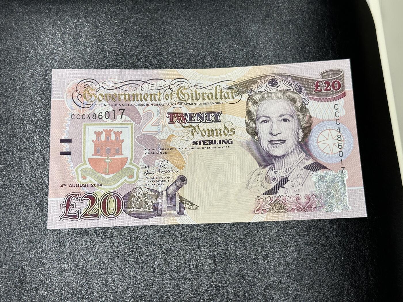 《外钞收藏家》第三百八十五期 2004年直布罗陀20镑 全新UNC