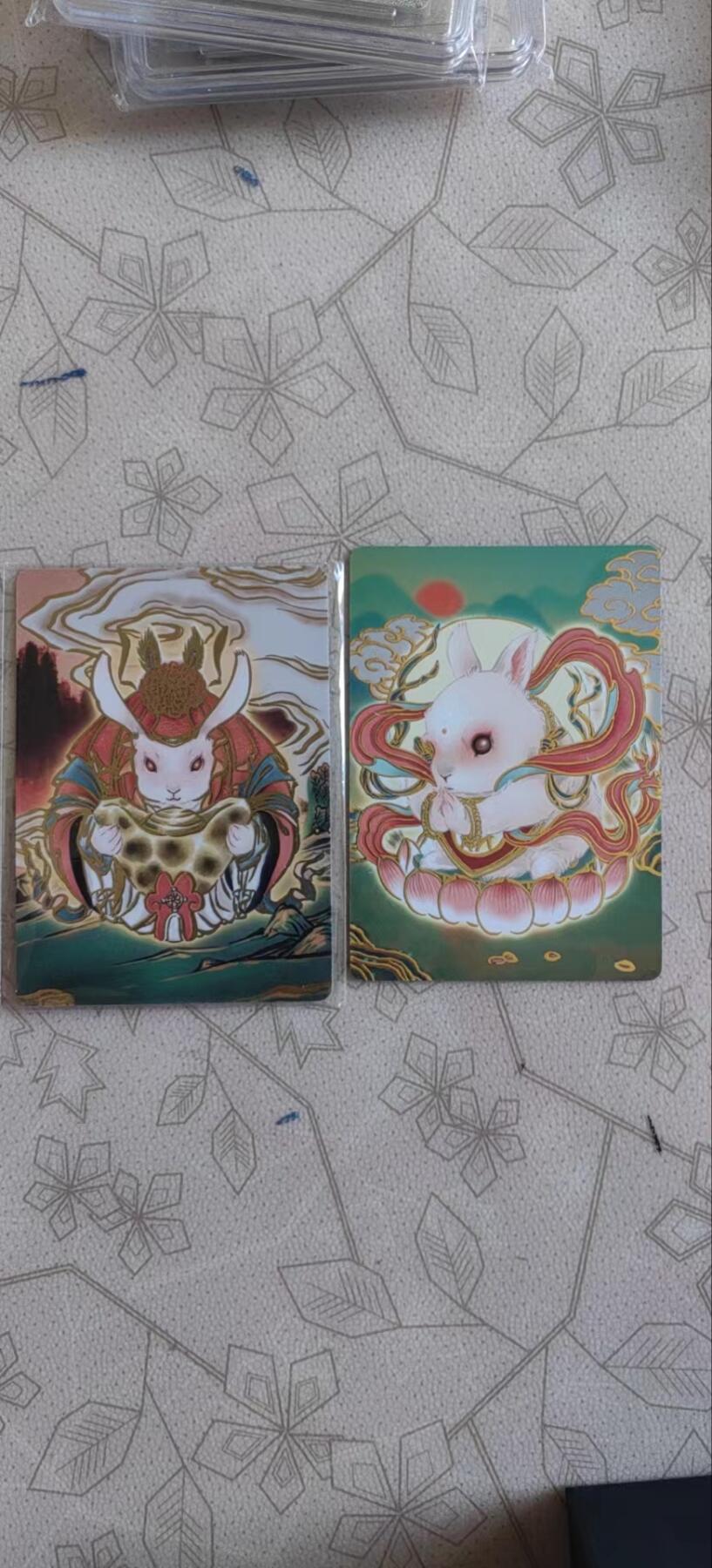 来呀，造作呀。全面降价，拍卖超过100都包邮 燎原彫仙福禄普卡冷烫2张一套