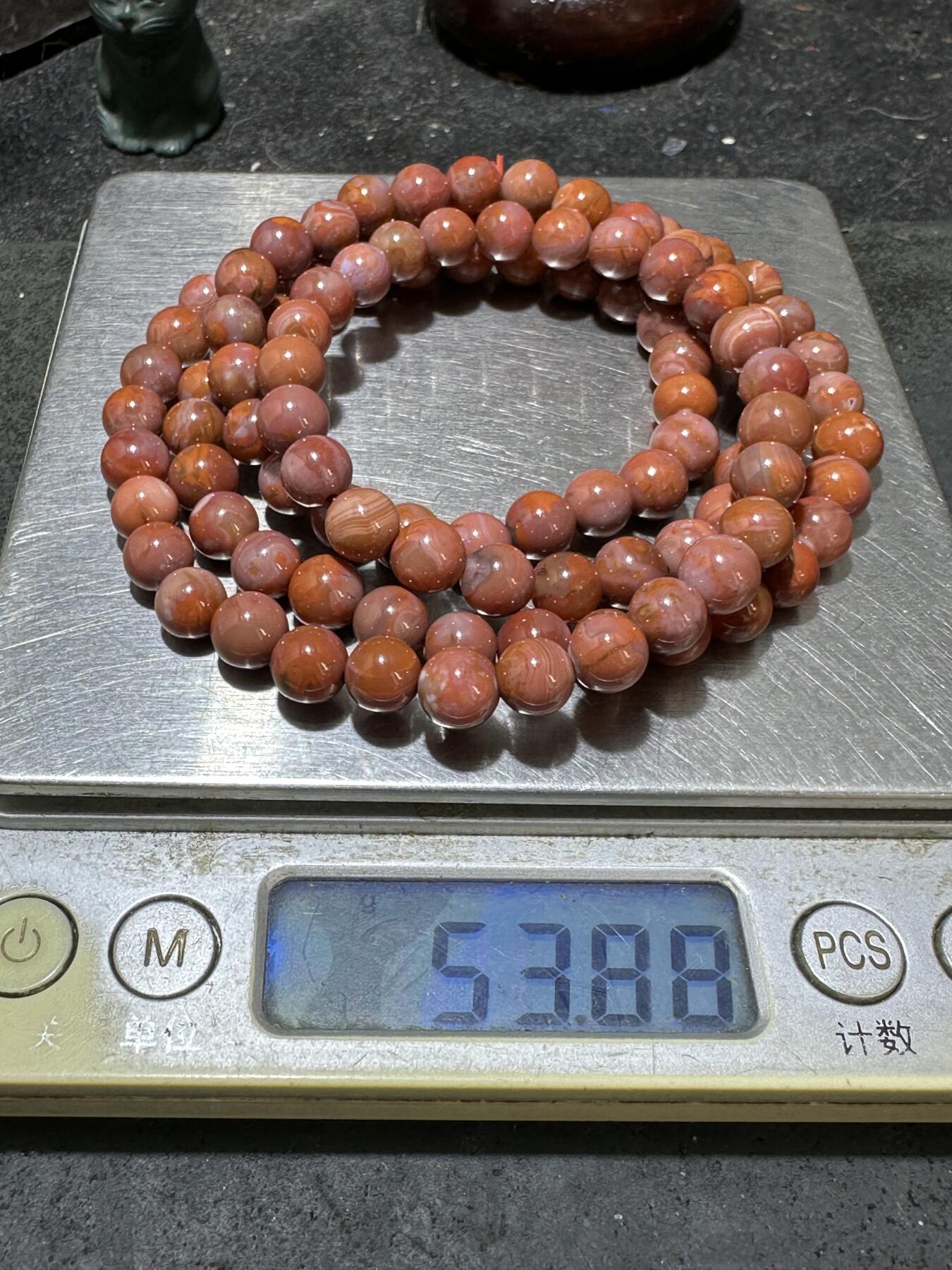 川料南红玛瑙108手串一条，，
