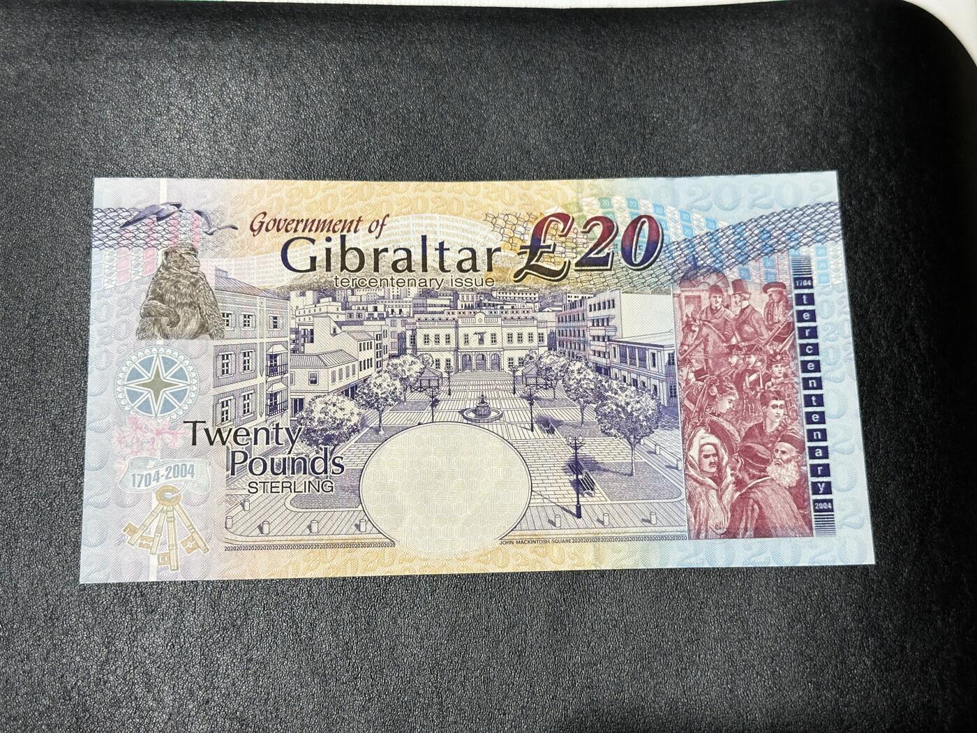 《外钞收藏家》第三百八十五期 2004年直布罗陀20镑 全新UNC