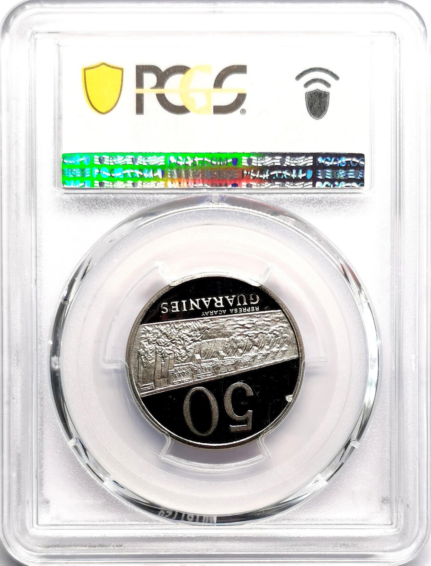 凡希社世界钱币微拍第二百七十五期 1980巴拉圭元帅埃斯蒂加里维亚50G纪念币精铸PCGS-PR70DCAM