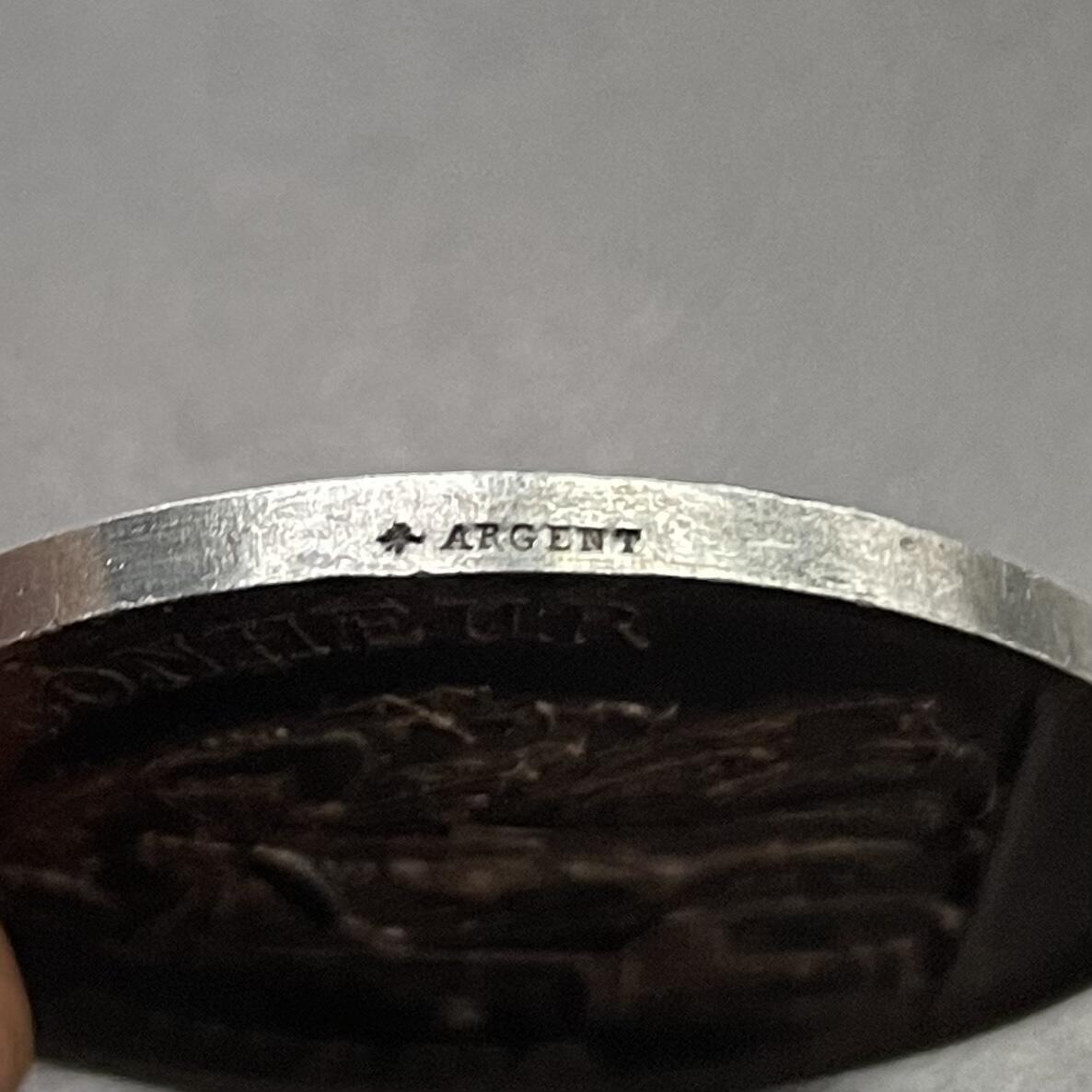 「木头集藏」章牌专场-第43期 法国婚礼银章  直径：34 mm，16.1 g，边铭：蜜蜂 ARGENT （1860-1879年）