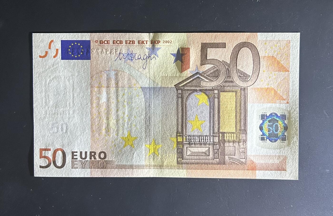 【丑猫0714】今晚7点，自动快拍 02年欧元50unc