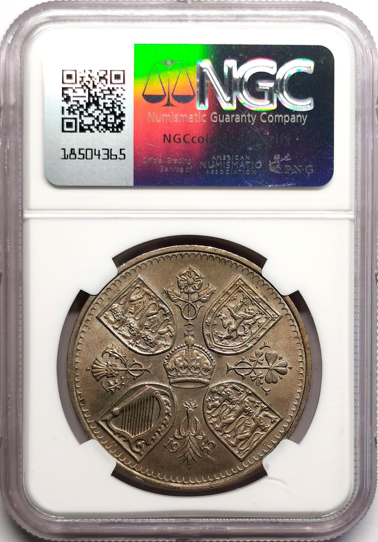 凡希社世界钱币微拍第二百七十五期 1953英国伊丽莎白加冕克朗NGC-MS64