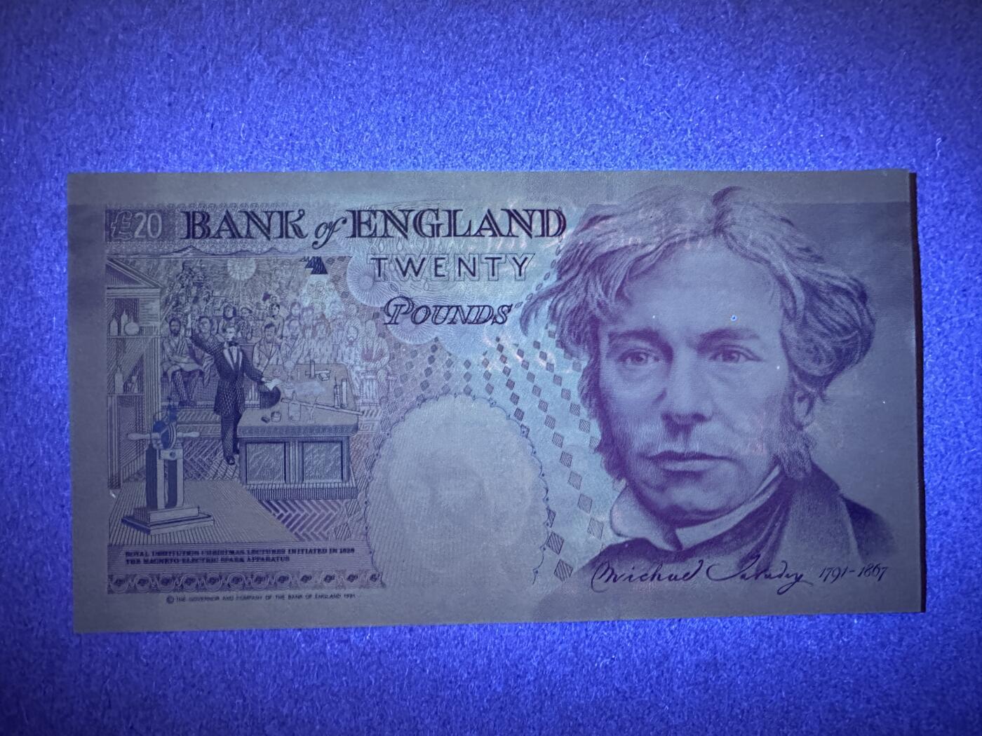 《张总收藏》156期-欧亚外币超精品场 英格兰20镑 UNC E序列 皇冠版 局部轻微荧光 无4