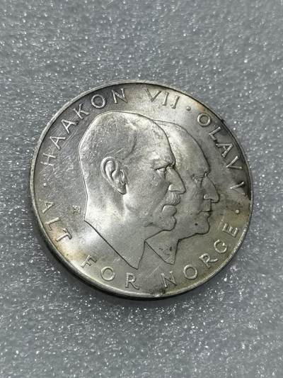 天下钱庄裸币专场 - 挪威1970年二战胜利二十五周年银币