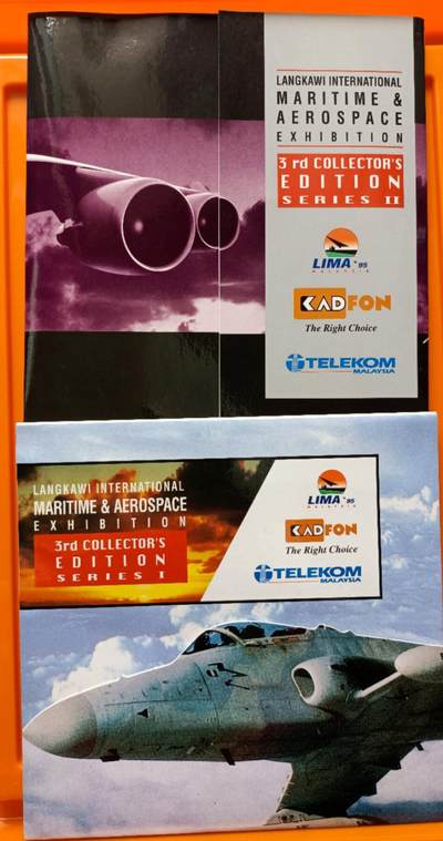 《卡拍》第294期拍卖6月30日晚22：10时延时截拍 马来西亚GPT卡《海海空军、维和部队》四全新卡，珍藏版光学卡《兰卡威海空展》两套十全新卡，共三册，上品，其中一枚光学卡边缘轻微氧化。