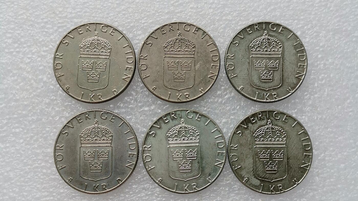 第一海外回流一元起拍收藏 散币专场 第99期 瑞典1克朗 6枚