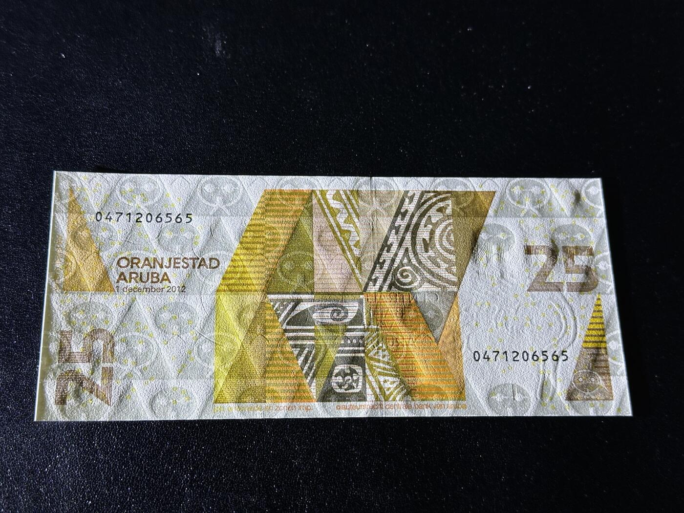 《外钞收藏家》第三百八十五期 2012年阿鲁巴25福林 全新UNC