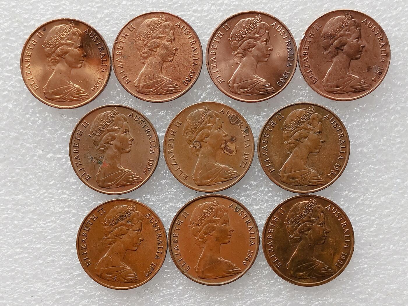 第一海外回流一元起拍收藏 散币专场 第99期 澳大利亚2分 10枚