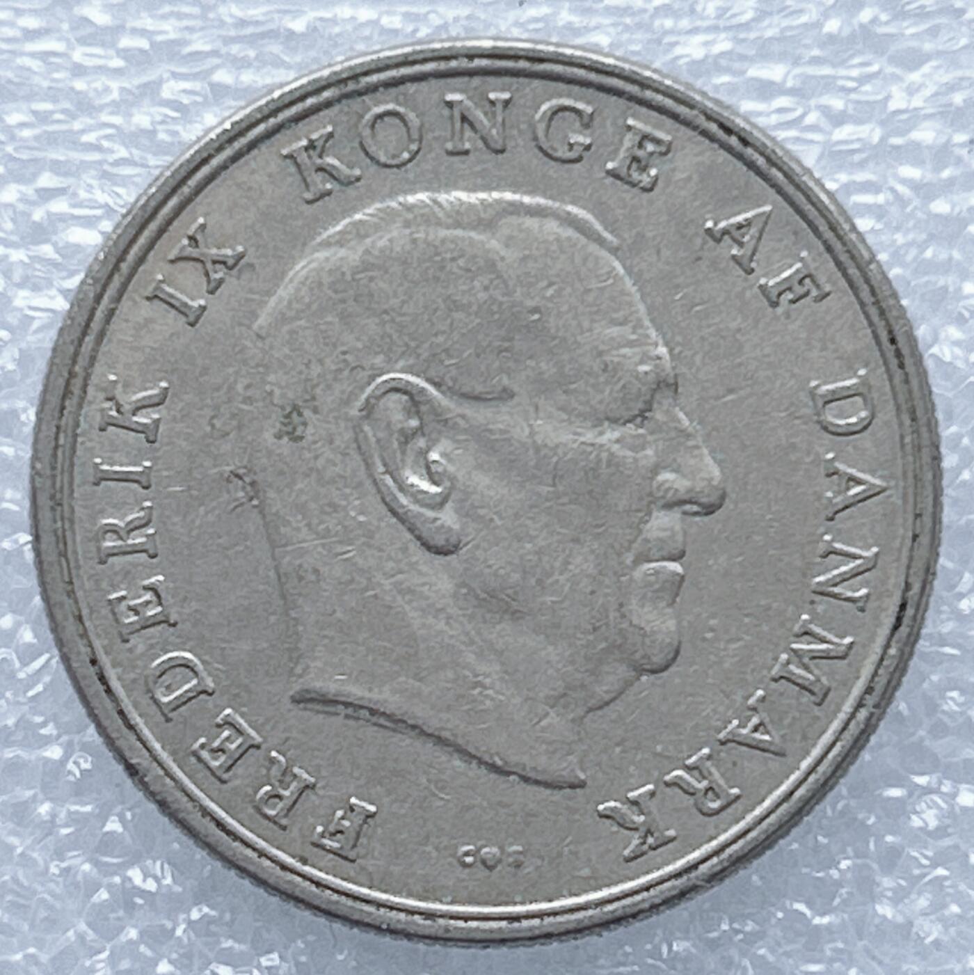 海外回流1元起拍小铺 各国钱币散币场 第13期 丹麦1961年5克朗 弗雷德里克九世