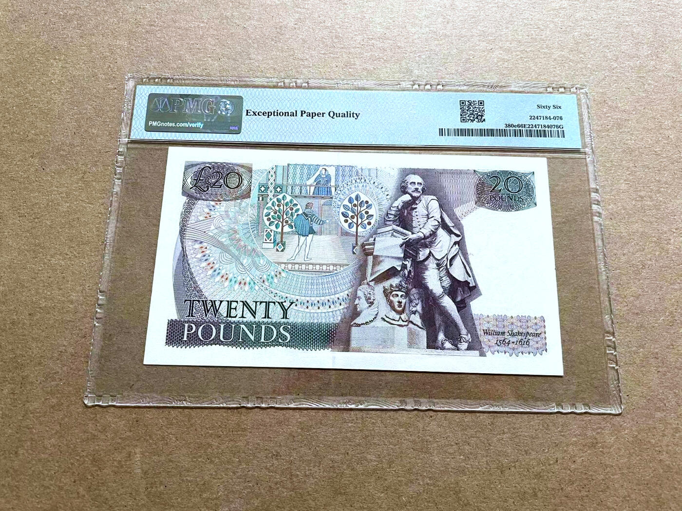 【Blue Auction】✨世界纸币精拍第500期盛典——白金之夜🔥🔥🔥 G-英国 D序列 1988-91年20镑 PMG66EPQ 