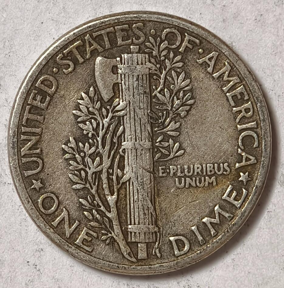 紫瑗钱币——第374期拍卖 美国 1943年 墨丘比利 小飞侠 10美分 2.5克 0.9银