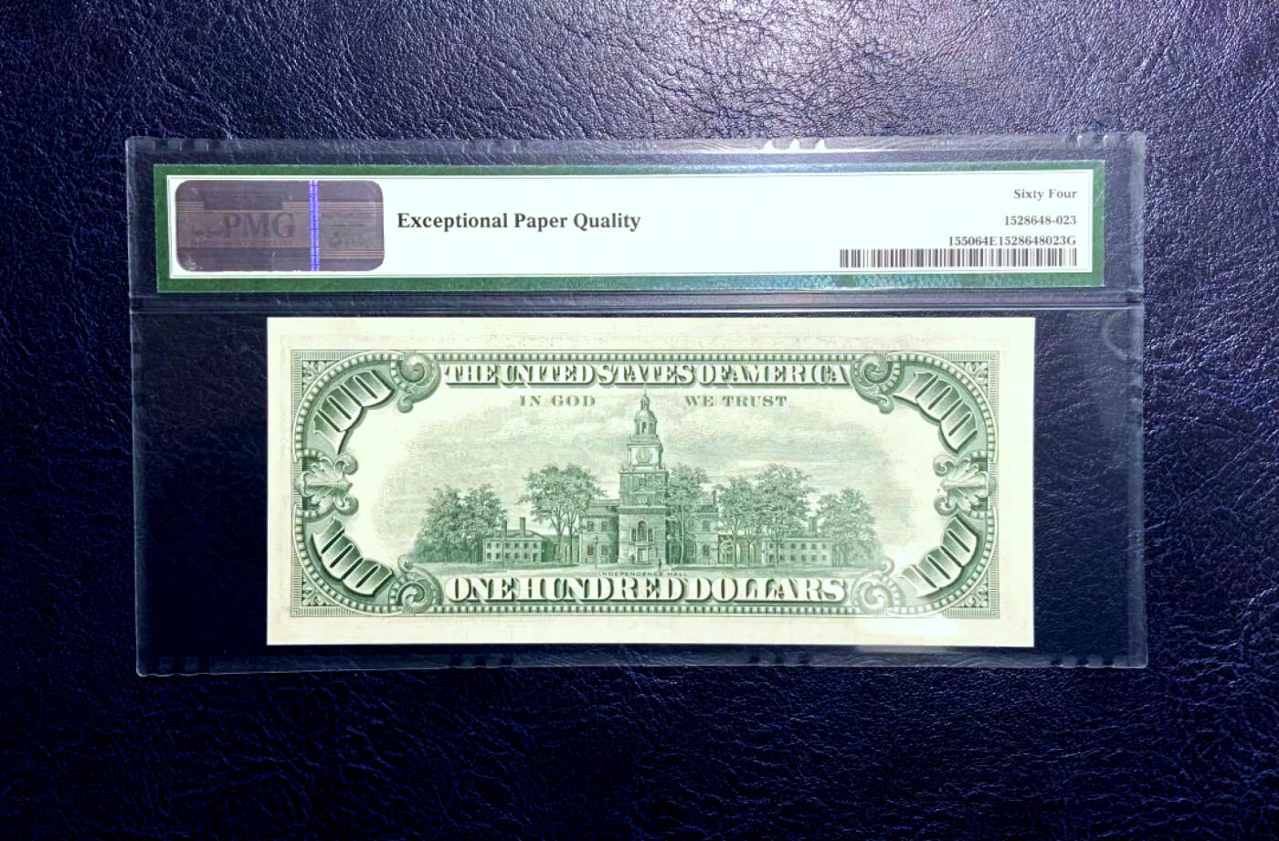 【Blue Auction】✨世界纸币精拍第500期盛典——白金之夜🔥🔥🔥 U-【AA冠】美国 1966年100美金 富兰克林 PMG64EPQ 全新原票 老壳