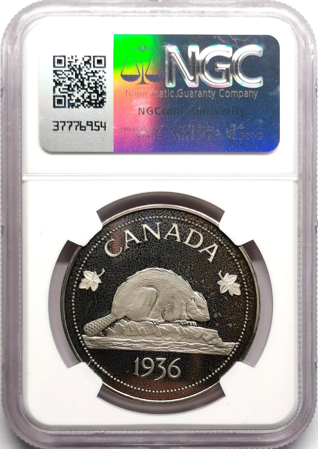 凡希社世界钱币微拍第二百七十五期 1936英属加拿大爱德华八世克朗NGC-PF66UC戏铸！