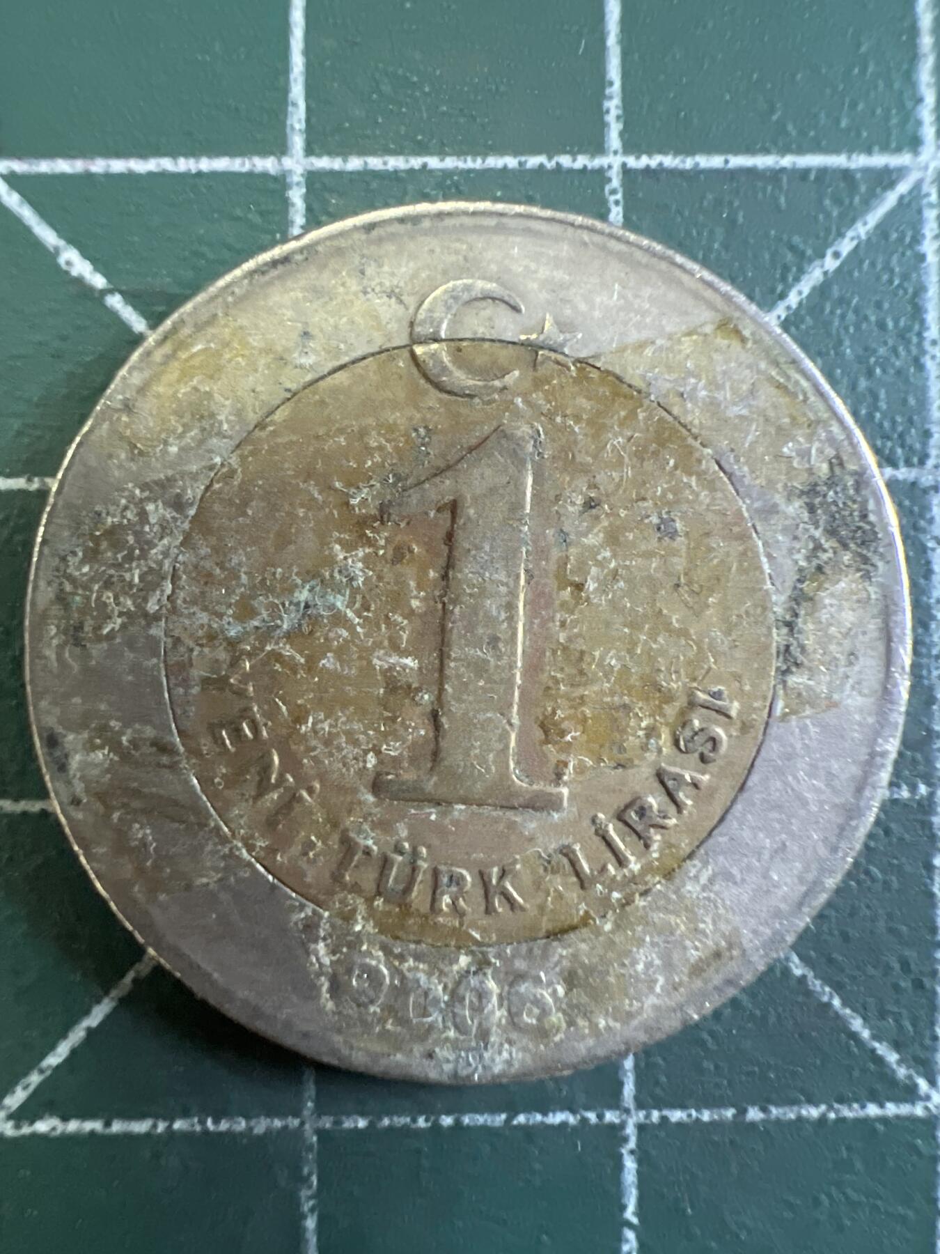 第639期 硬币专场 （无押金，捡漏，全场50包邮，偏远地区除外，接收代拍业务，本店十天发一次货） 土耳其1里拉 双色币
