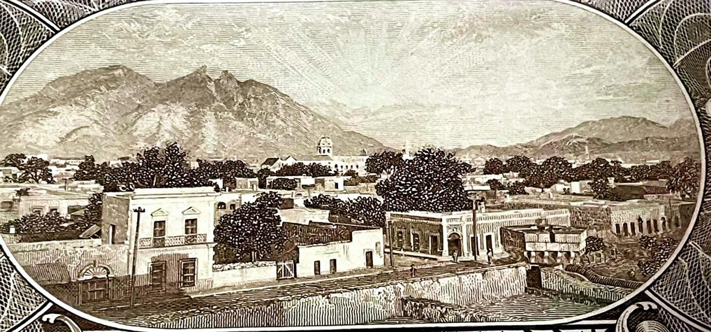 【Blue Auction】✨世界纸币精拍第500期盛典——白金之夜🔥🔥🔥 M-【逢大胡子必涨 目录价1250美金】墨西哥 1906-11年10比索 PMG65EPQ ABNC出品 M.Escobede将军人物雕刻非常精美 背面为墨西哥第三大城市，有着“北方艳后”、“东北巨人”、“群山之城”、“北方之都”等别称的蒙特雷风景，蒙特雷被认为是墨西哥最美国化的城市，丰富多彩的历史和文化是其最大的特色，拥有多处赏心悦目的自然美景和充满人文气息的旅游胜地。