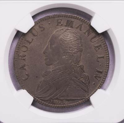 NGC-XF40 1799撒丁岛伊曼纽尔四世半斯库多银币 季军稀有品种 - NGC-XF40 1799撒丁岛伊曼纽尔四世半斯库多银币 季军稀有品种
