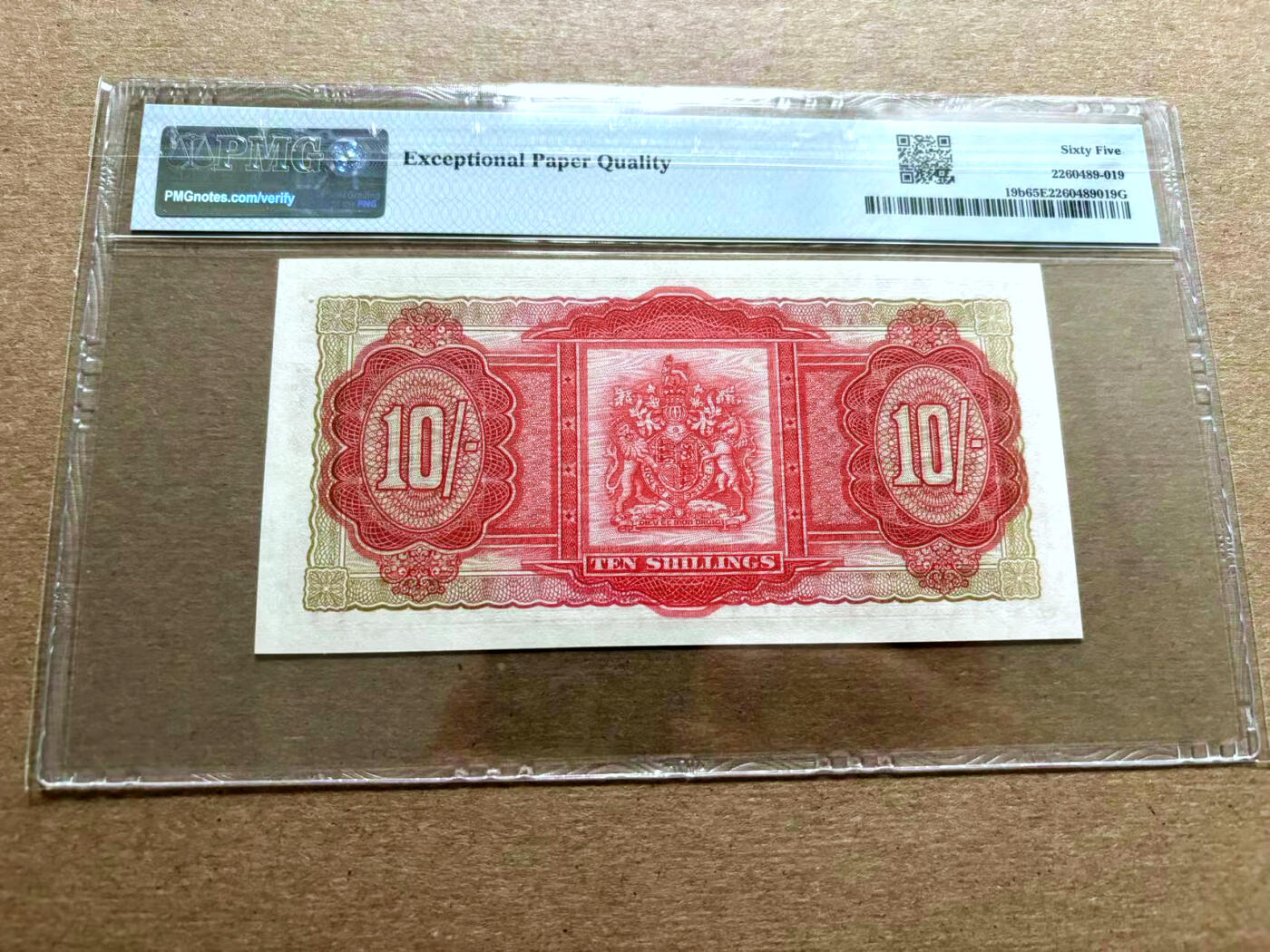 【Blue Auction】✨世界纸币精拍第500期盛典——白金之夜🔥🔥🔥 B-百慕大 1957年10先令 女王侧面像 PMG65EPQ 绝品 