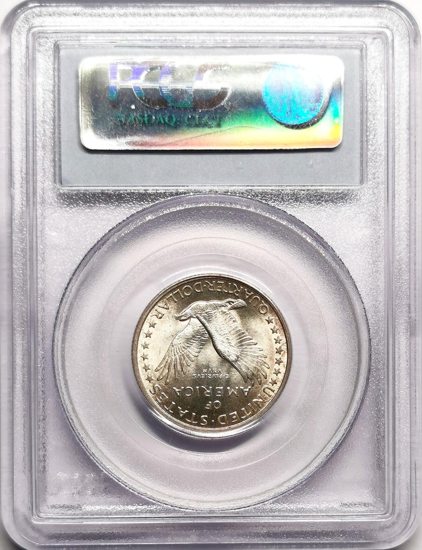 凡希社世界钱币微拍第二百七十五期 荐！1917美国行走女神25分银币PCGS-MS64FH，淡彩银光质感一流！P老盒。
