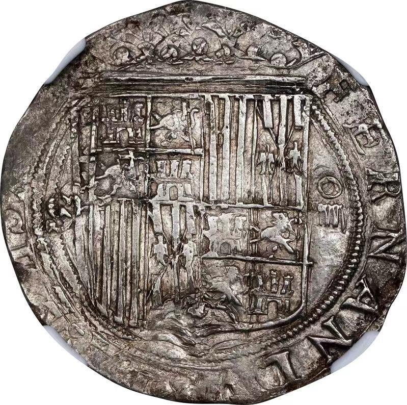 【Blue Auction】✨世界纸币精拍第500期盛典——白金之夜🔥🔥🔥 S-【哥伦布航海资助人 双王时期】西班牙 伊莎贝拉一世&费尔南多1474-1504年4R大银币 NGC55 打制币 图案完整清晰状态佳 极具历史意义 伊莎贝拉一世统一了西班牙 使西班牙成为世界的中心 西班牙的霸权自此而始