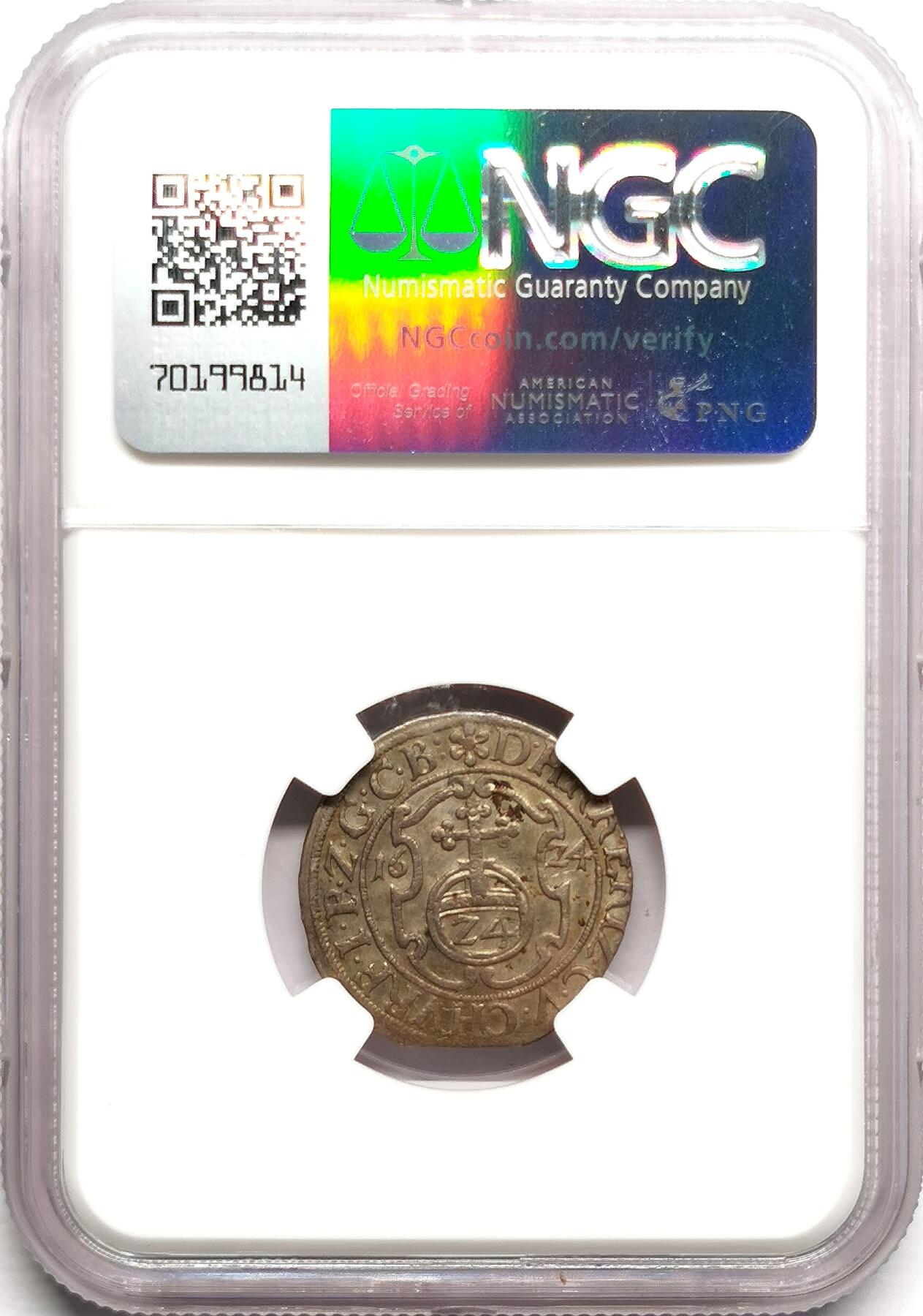 凡希社世界钱币微拍第二百七十五期 1624德国勃兰登堡1/24泰勒NGC-AU58