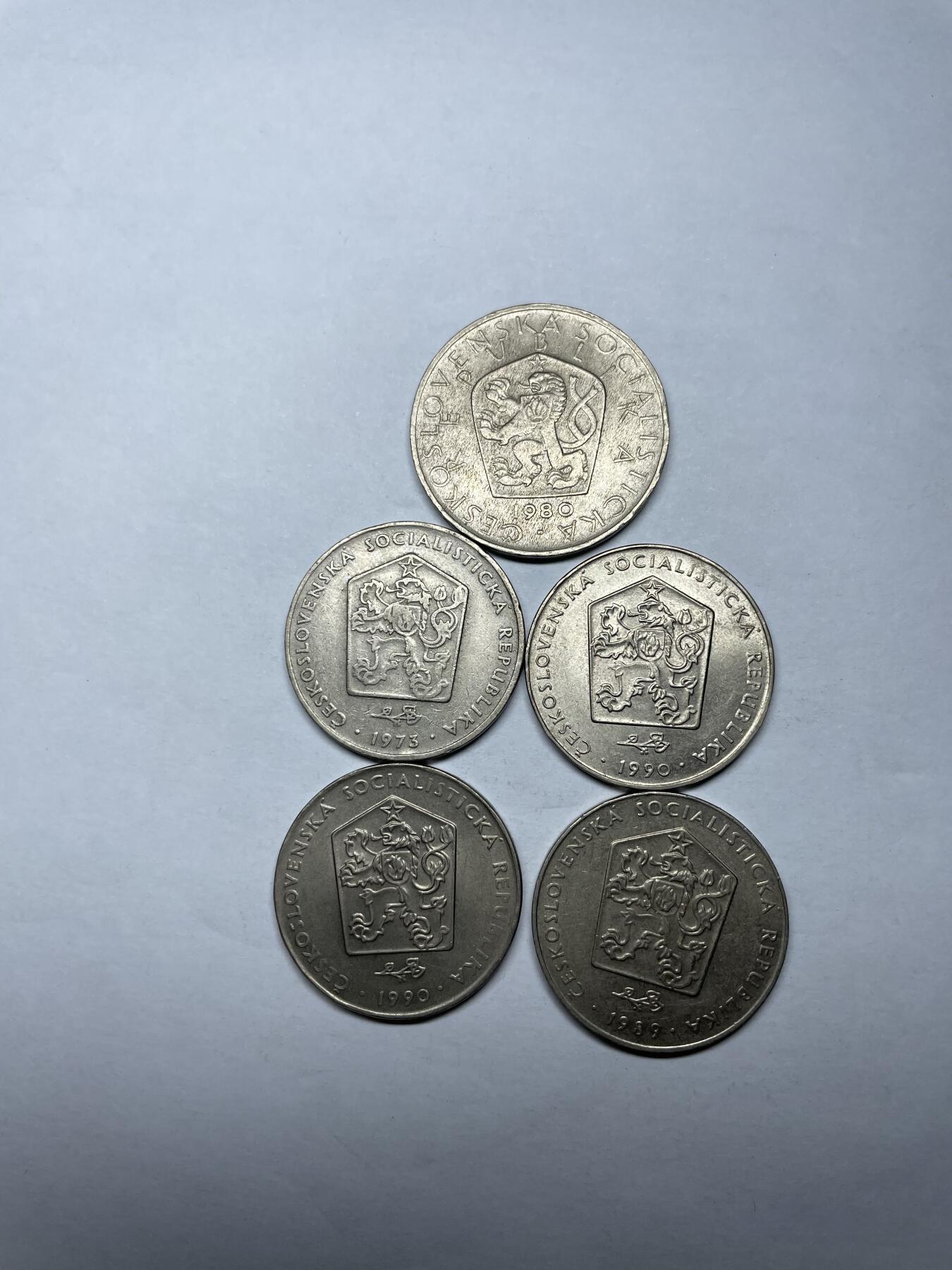 2024年集古藏今外币拍卖第十期-第1场—（总第91拍），新一期拍卖开始了。 捷克斯洛伐克2克朗和5克朗5枚