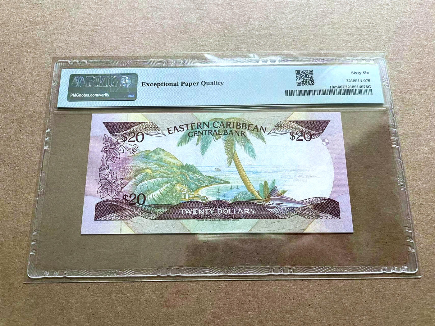 【Blue Auction】✨世界纸币精拍第500期盛典——白金之夜🔥🔥🔥 E-东加勒比 1987-88年20元 女王 PMG66EPQ