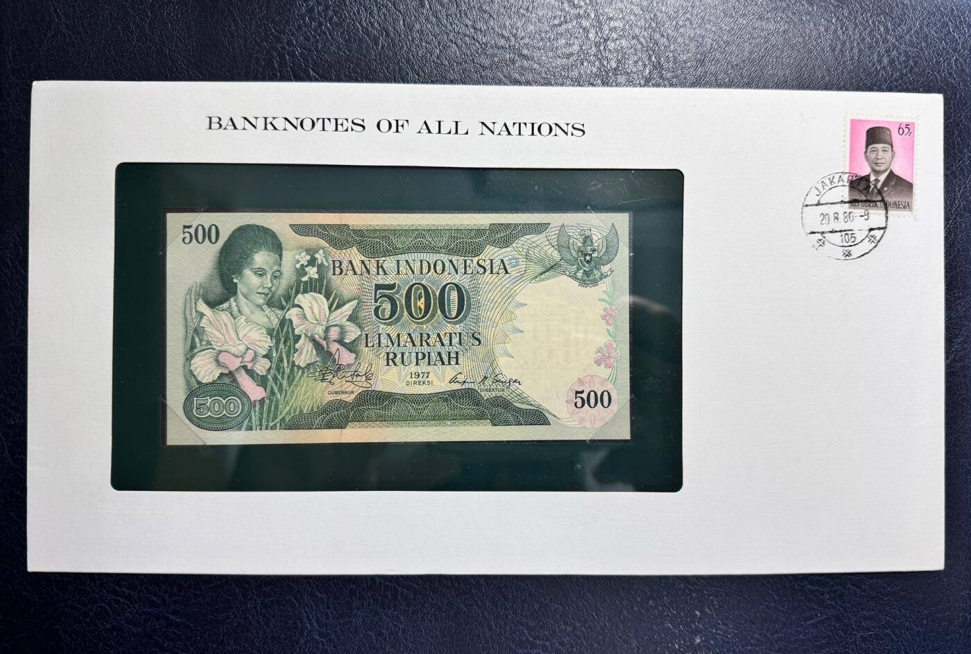 收藏联盟Quantum Auction 第357期拍卖  印度尼西亚1977年500卢比和佛得角1977年100埃斯库多富兰克林邮币封 品相UNC