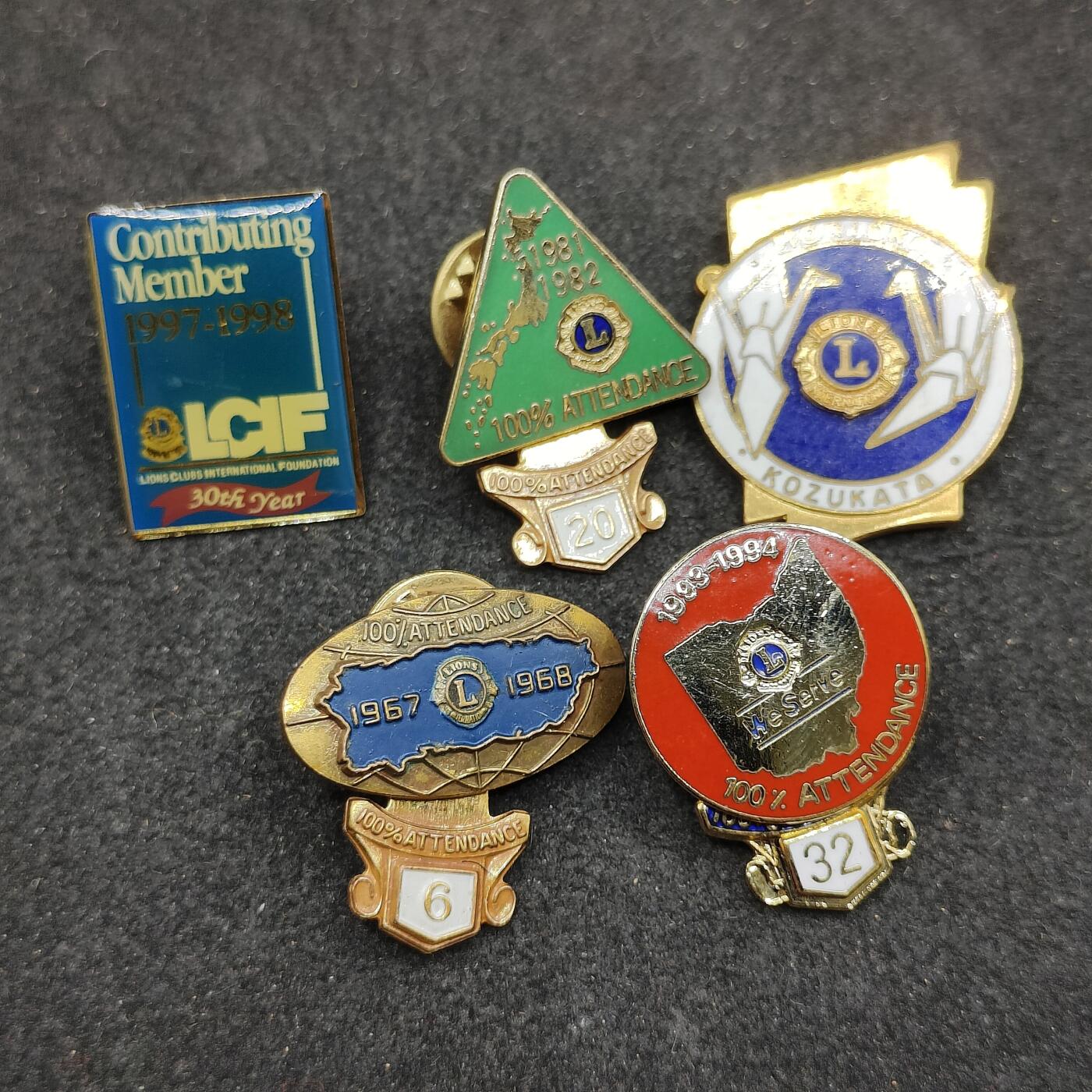 全场0元起拍 第170期 咸鱼国勋章拍卖专场 7月3日（周三）下午6：00开始 国际狮子会徽章五个