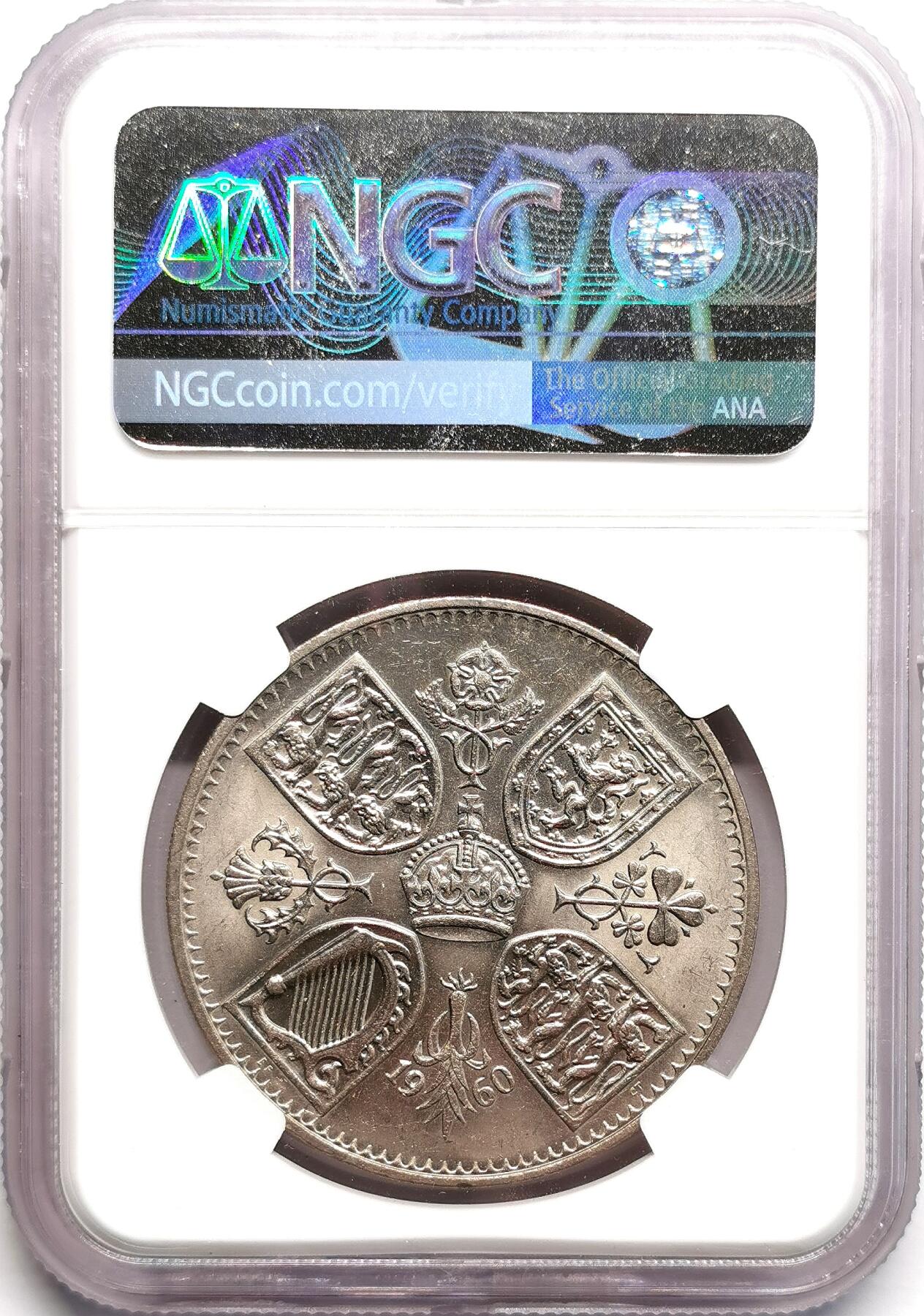 凡希社世界钱币微拍第二百七十五期 1960英国博览会纪念克朗NGC-MS63
